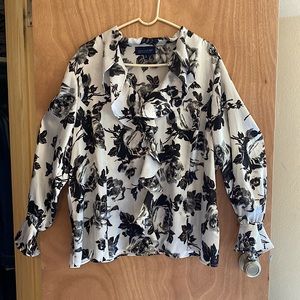 Jones New York 2X Black & White Blouse
